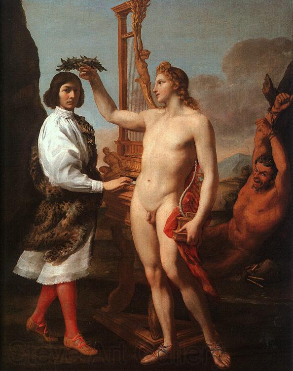 SACCHI, Andrea Marcantonio Pasquilini Crowned by Apollo sg Spain oil painting art